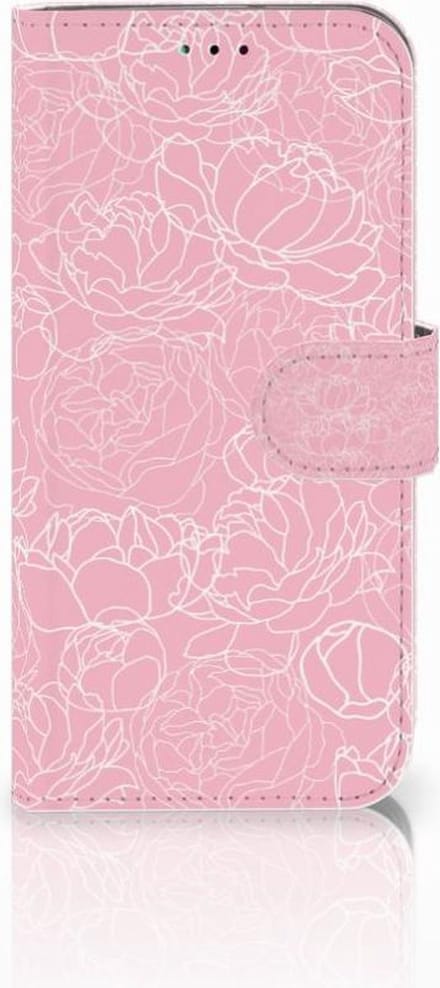 Samsung Galaxy A40 Hoesje White Flowers