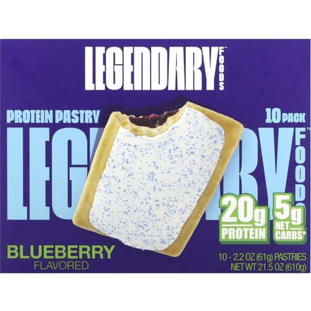 Pâtisserie Protéinée, Myrtille, 10 Sachets, 61G (2.2Oz) Chaque