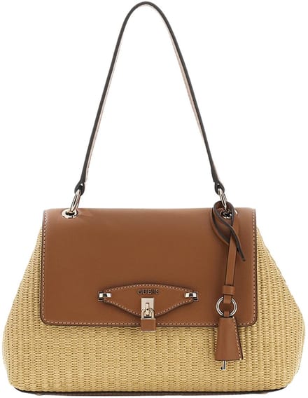 Guess Maggie Medium Schoudertas Dames - Imitatieleer - Beige