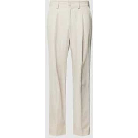 Regular fit stoffen broek met bandplooien