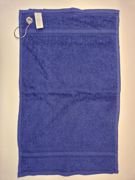 Golfhanddoek - Sporthanddoek - met metaal oog en karabijnhaak - 30x50cm Navy