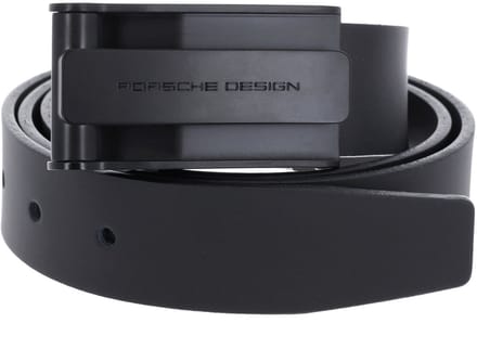 PORSCHE DESIGN Leren riem Business Hook Belt 3,5 W85 Black zwart