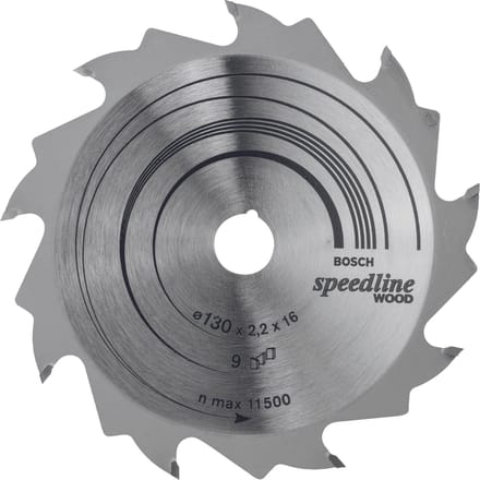Bosch RUNDSAVKL 130X16MM 9T SPEEDLINE Hout