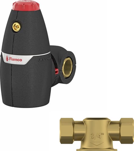 Flamco XStream Vent G (A) 22 mm - luchtafscheider centrale verwarming vermindert warmteverlies - 11011