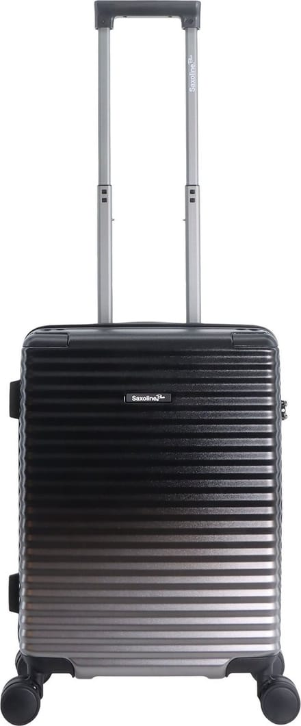Saxoline Blue – Elite | Harde Kofferset / Trolleyset / Reiskofferset – Small/Medium/Large – Zwart - Zwart / Set