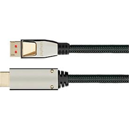 DisplayPort 1.4 kabel Good Connections Python® serie, tot 4K, volledig metalen connector & nylon vlecht, lengte 3 m, zwart