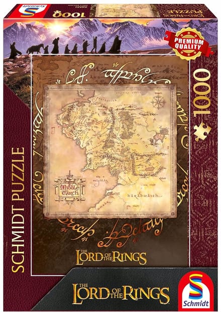 Schmidt Spellen Puzzel 1000 Stukken: Lord of the Rings Midden-aarde