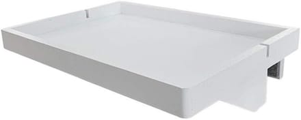 Bamboe Nachtkastje - Bedrek Plank - Bed Gebruik - Stevige Klem - 36x25x9 cm - Wit
