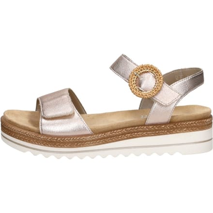 Remonte Gouden Leren Dames Sandalen - Goud - 40
