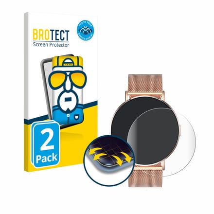 BROTECT - Screenprotector voor Levowatch Eve 1.3" - Folie Beschermfolie transparant volledig dekking - 2 Stuks