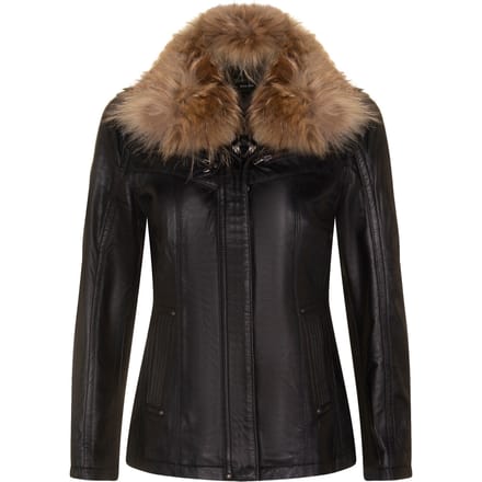 Dames slim fit leren parkerjack-Millom