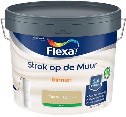 Flexa - Strak Op De Muur Binnen Mat - The Workshop 5 - Mengverf - 10 L