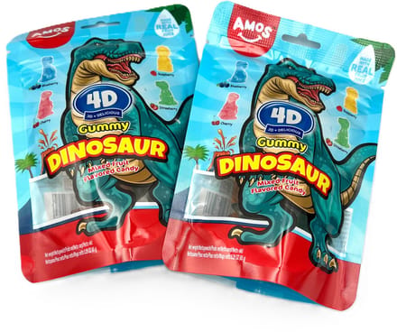 Amos 4D Dinosaur Gummy 2 stuks