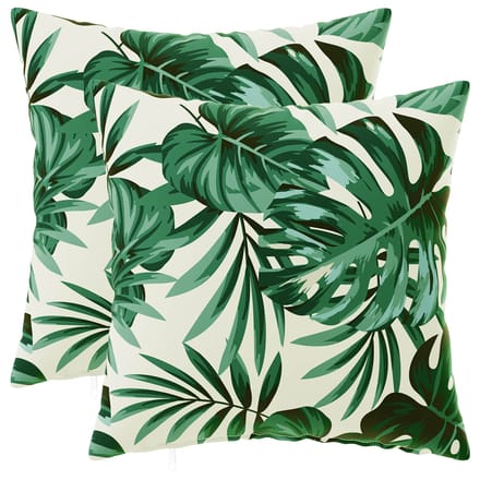 vidaXL - Kussensloop - 2 - pcs - HEERLEN - Bladpatroon - 30 - x - 30 - cm - Polyester