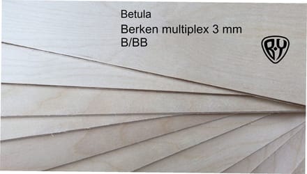 Betula Berken Multiplex 4 MM - A4 - 10 Stuks - 210 x 297 MM