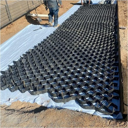 Grind Stabilisator Rooster - Bodem Versteviger - Oprit Stabiliseren - Hoge Zijdelingse Beperking - 1x3 Meter - Zwart