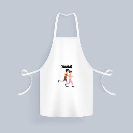 Akyol - hardloop met eigen naam Keukenschort - Hardlopen - hardloper - sport - 82 bij 71 cm