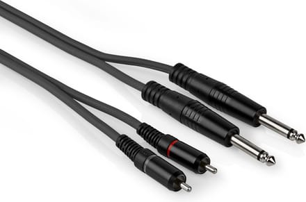 Jack naar tulp kabel - Mono - 6.3 mm - 1.5 meter - Zwart - Allteq