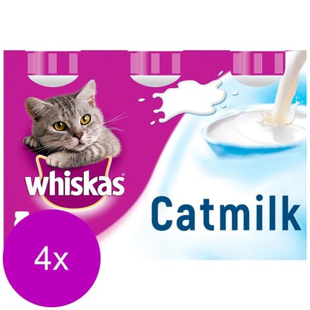 Whiskas Catmilk 3-Pack Melk - Kattensnack - 4 x 3x200 ml