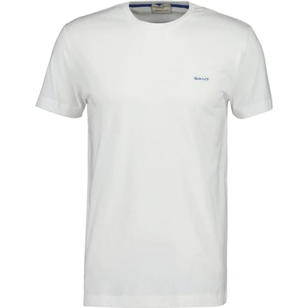 Gant T-Shirt Slim Contrast Logo Short Sleeve Eggshell / male