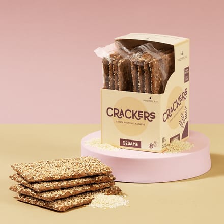 Protiplan - Protein Crackers Sesamzaad - 128 stuks - 128 x 22,5 g - Koolhydraatarm - Eiwitrijk