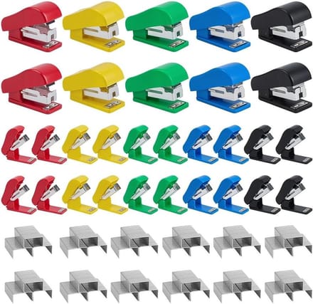 Mini Nietmachine - Compacte Nietmachine - Documenten Binden - Ultra Draagbaar Ontwerp - 30 Stuks - 5 Kleuren