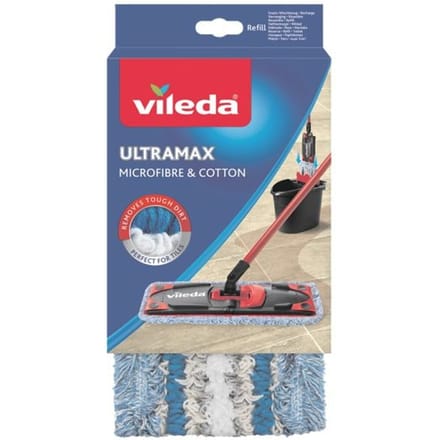 Vileda Microvezelmop Vervanger Voor Tegelvloeren Ultramax Microfibre & Cotton