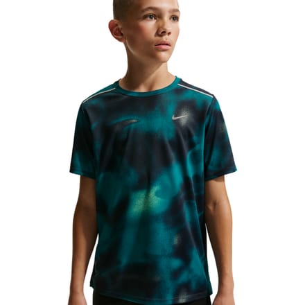 Nike Miler T-shirts Kinder - Blauw - Maat 122 - 128 CM - Poly Jersey