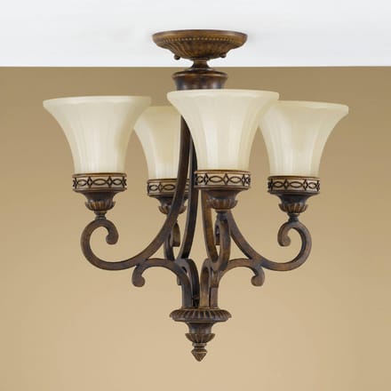 Kroonluchter - Steady Lighting - Metaal -  - E27 - L: 45.7cm - Voor Binnen - Woonkamer - Eetkamer - Walnut