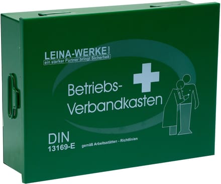 Bedrijfsverbandtrommel, inhoud volgens DIN 13169, groen.