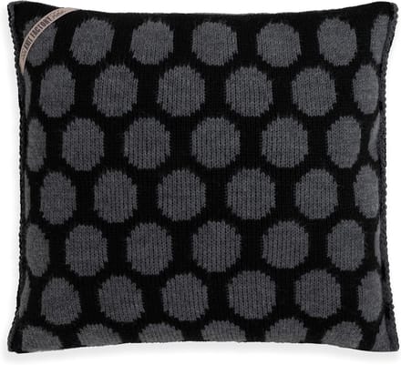 Vierkant Sierkussen 50x50 cm Zwart Antraciet met Stippen - Inclusief Vulling