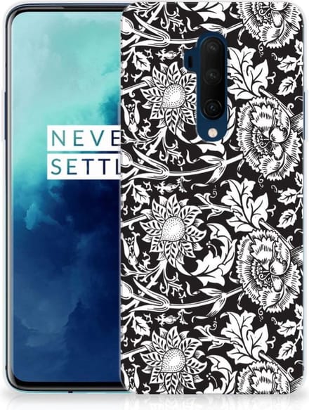 OnePlus 7T Pro TPU Case Black Flowers