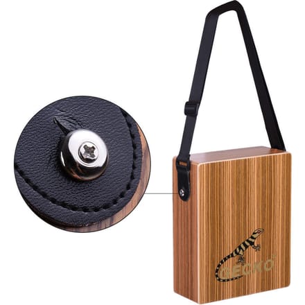 GECKO C-68Z Draagbare Cajon Box Drum Hand Drum Houten Percussie Instrument met Riem Draagtas black