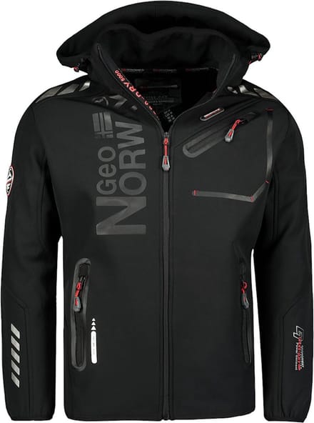 Geographical Norway Softshell Jas Heren Zwart/Zwart Royaute - M