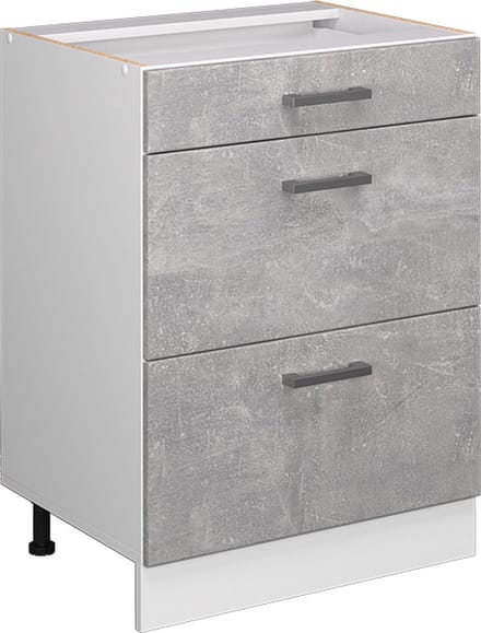 Vicco R-Line Universele onderkast – 60 cm met laden, zonder werkblad Beton