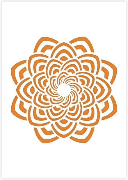 QBIX Mandala Sjabloon A4 Formaat Kunststof - Uitsnede diameter 18cm