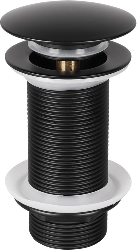 Differnz Afvoerplug Mix&match Clic-clac - Messing - Zonder Overloop - Zwart - 63mm