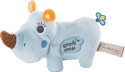 Nici Knuffeldier Manuffi 3d Neushoorn 20 Cm Pluche Blauw