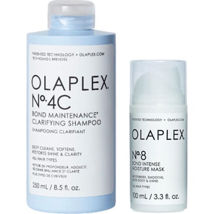 Olaplex No.4C Bond Maintenance Clarifying Shampoo 250ml + No.8 Bond Intense Moisture Mask 100ml