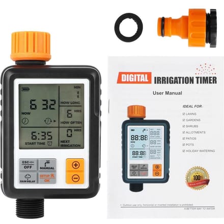 Automatische Slimme LCD Display Elektronische Tuin Water Timer Besproeiing Irrigatiesysteem Controller black