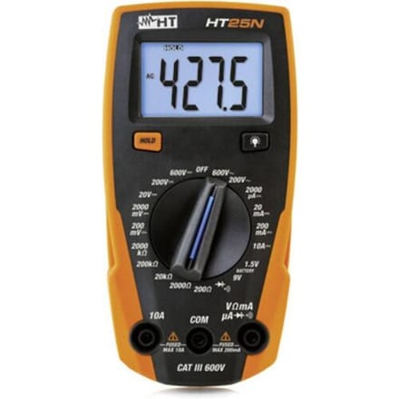 HT Instruments HT25N Multimeter Digitaal CAT III 600 V Weergave (counts): 2000