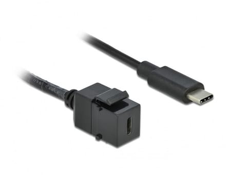 USB-C Keystone module - USB-C (m) | USB3.0 5 Gbps | zwart | 0,25 meter