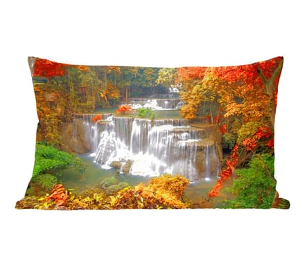 Sierkussens - Kussentjes Woonkamer - 50x30 cm - Bomen - Waterval - Herfst