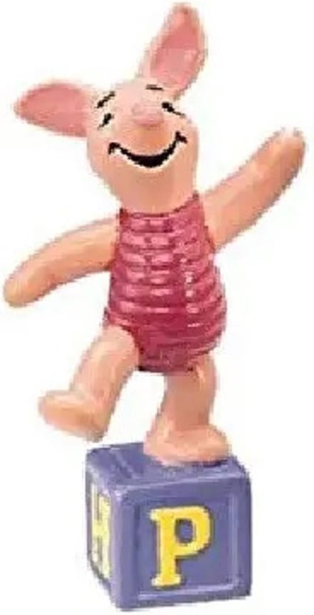 Knorretje op blokje - Winnie the poeh speelfiguurtje - 6cm - Bullyland - Biggetje - Disney