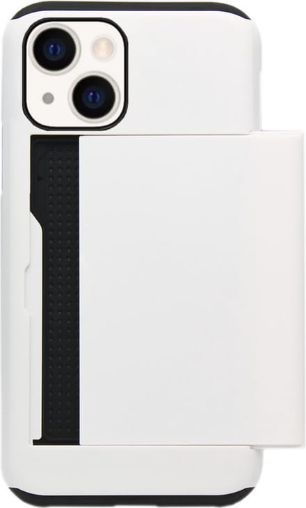 ADEL Kunststof Back Cover Hardcase Hoesje Geschikt voor iPhone 14 Plus - Pasjeshouder Wit