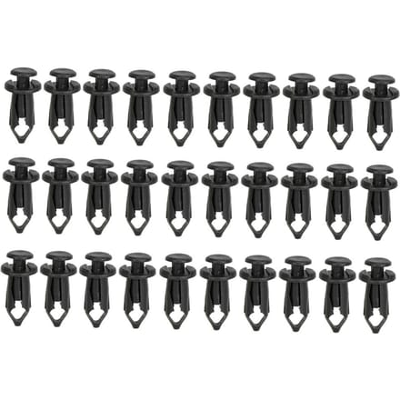 190 stuks Auto Set Auto Auto Bevestigingsclips Plastic Bevestigingsmiddel Klinknagelclips black