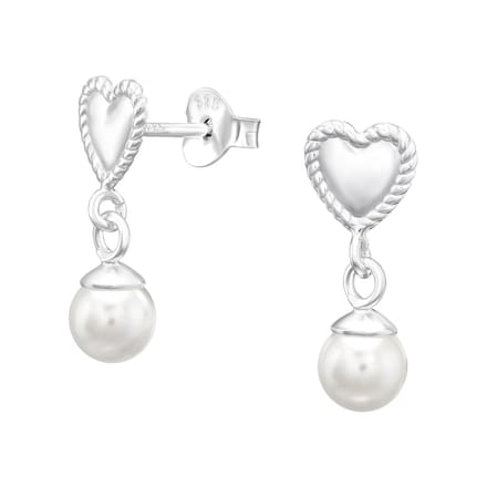 Montebello Oorbellen Bette D - 925 Zilver E-Coating - Hartje - Ø8mm - 15mm
