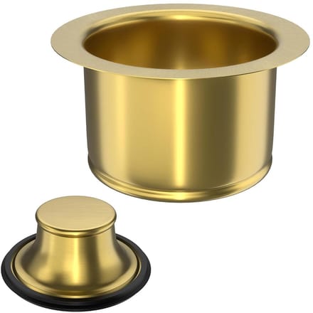 Afvoer Flens Zeef - Gootsteen Stopper - Afval Verwijderen - Verlengde Flens - 3-1/2 Inch - Geborsteld Goud