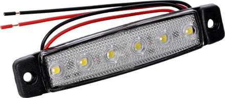 24V LED zijmarkering 6 led wit