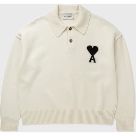 POLO SWEATER WITH CONTRASTED AMI DE COEUR